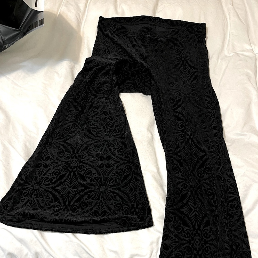 Blackmilk Clothing Burned Velvet Flares XL